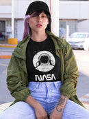 Nasa Astronaut Over Moon T-shirt -NASA Designs