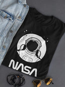 Nasa Astronaut Over Moon T-shirt -NASA Designs