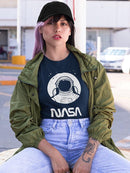 Nasa Astronaut Over Moon T-shirt -NASA Designs