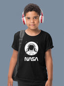 Nasa Astronaut Over Moon T-shirt -NASA Designs