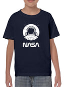 Nasa Astronaut Over Moon T-shirt -NASA Designs