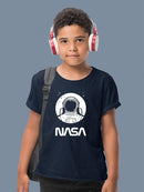 Nasa Astronaut Over Moon T-shirt -NASA Designs
