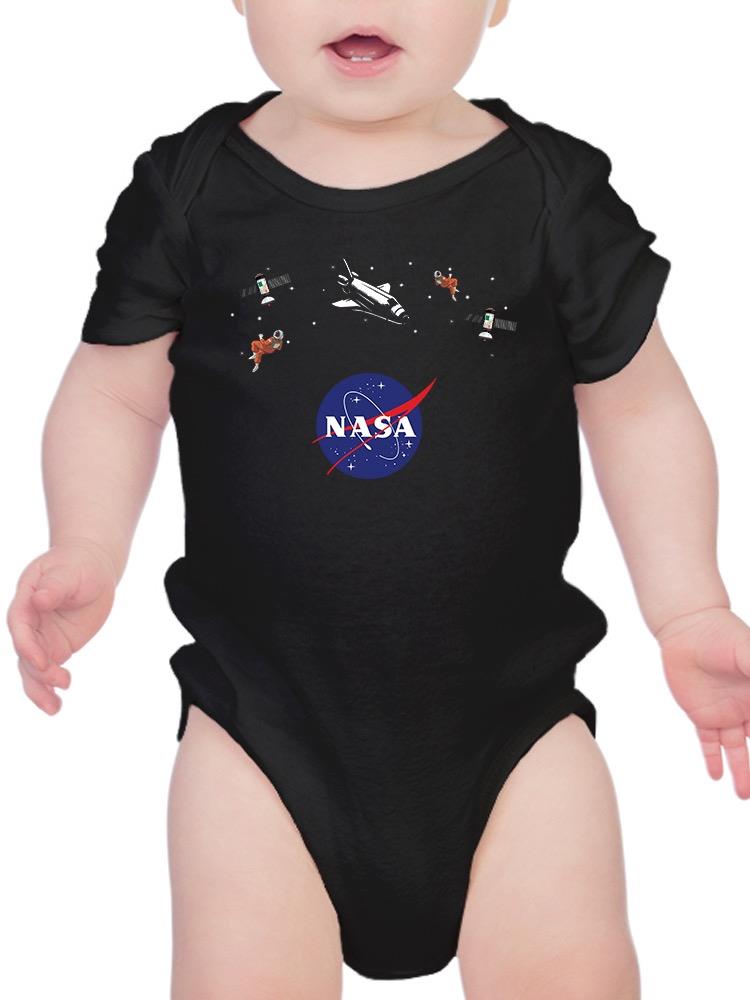 Nasa Logo Floating Objects Bodysuit -NASA Designs