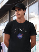 Nasa Logo Floating Objects T-shirt -NASA Designs