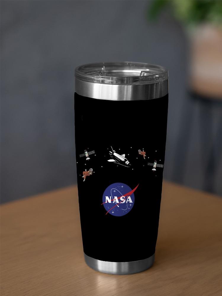 Nasa Logo Floating Objects Tumbler -NASA Designs