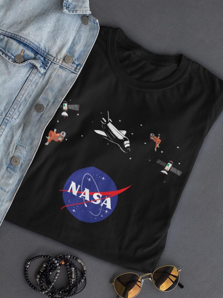 Nasa Logo Floating Objects T-shirt -NASA Designs