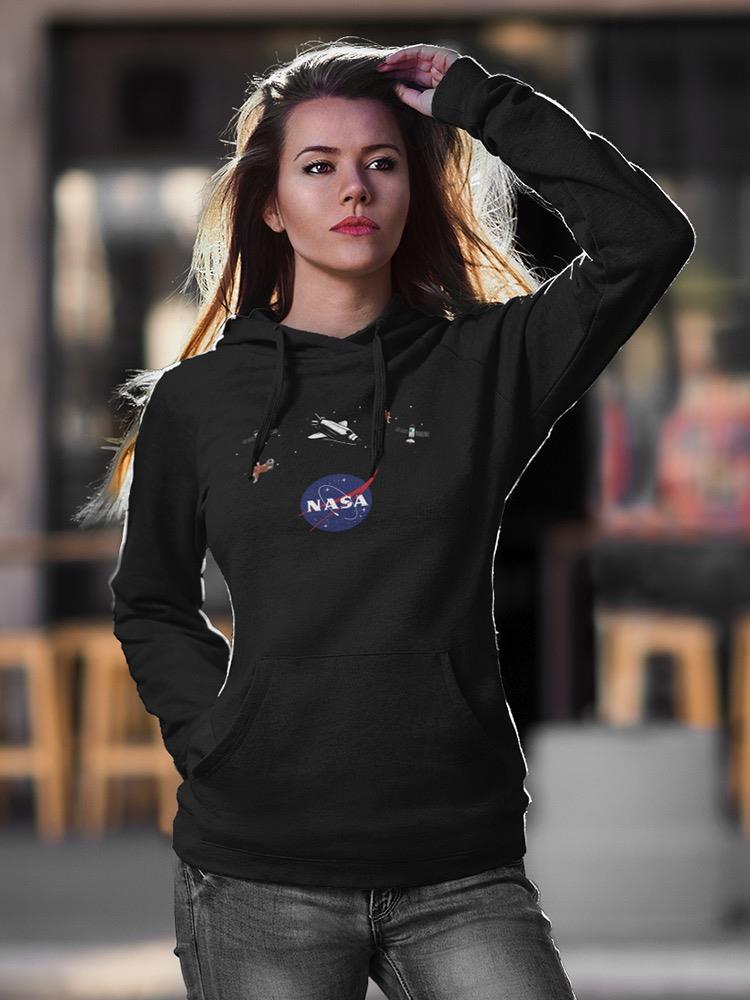 Nasa Logo Floating Objects Hoodie or Sweatshirt -NASA Designs