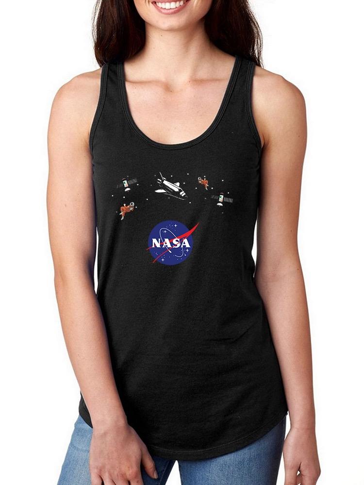 Nasa Logo Floating Objects T-shirt -NASA Designs