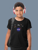Nasa Logo Floating Objects T-shirt -NASA Designs
