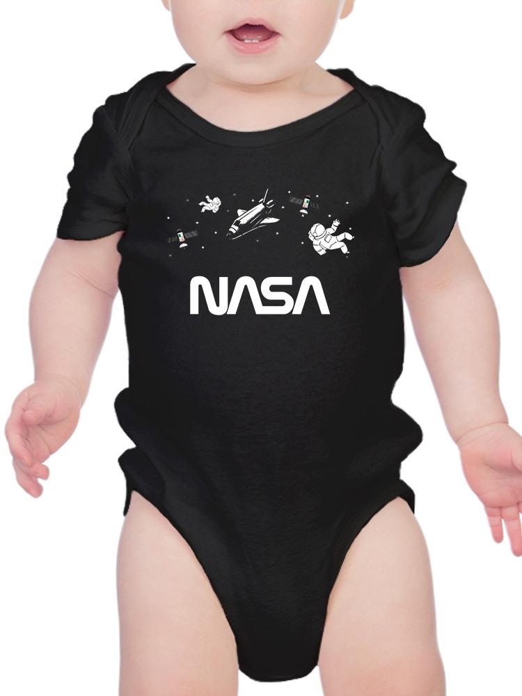 Nasa Floating Objects Banner Bodysuit -NASA Designs
