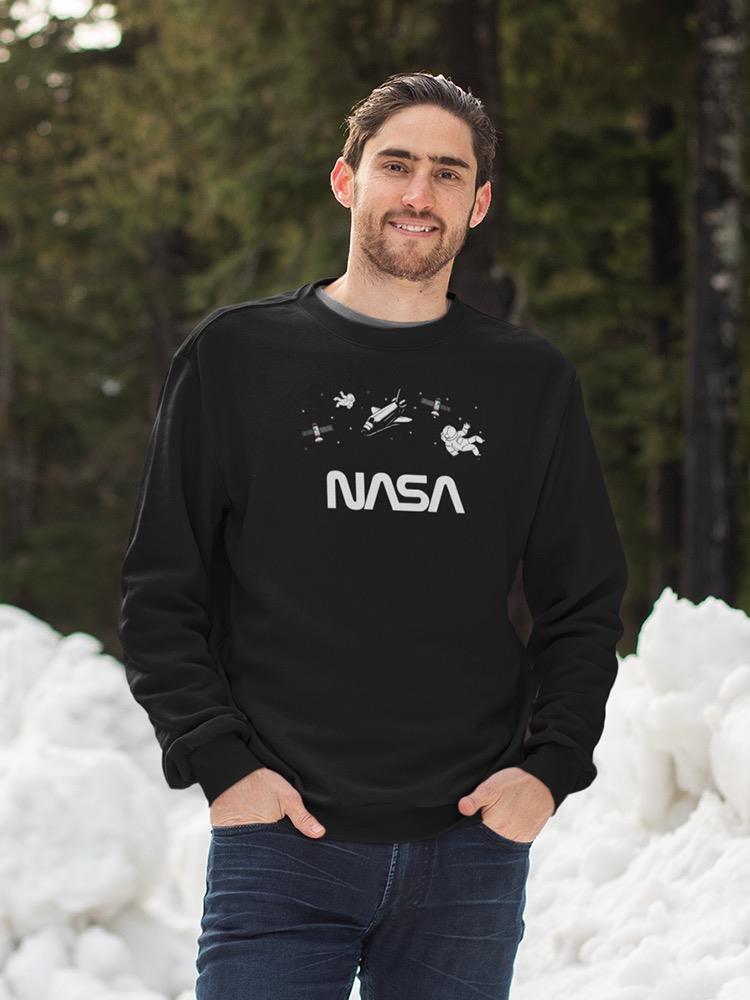 Nasa Floating Objects Banner Hoodie or Sweatshirt -NASA Designs