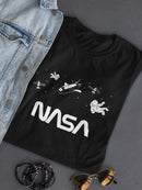 Nasa Floating Objects Banner T-shirt -NASA Designs