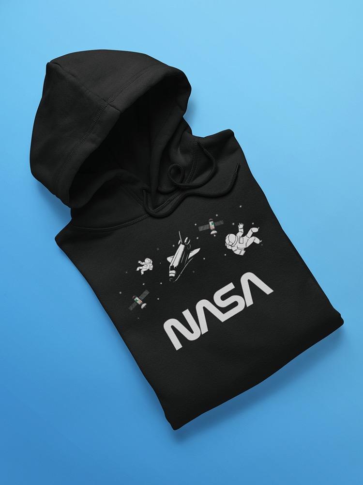 Nasa Floating Objects Banner Hoodie or Sweatshirt -NASA Designs