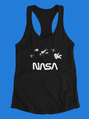 Nasa Floating Objects Banner T-shirt -NASA Designs