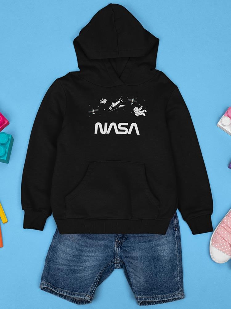 Nasa Floating Objects Banner Hoodie -NASA Designs