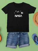 Nasa Floating Objects Banner T-shirt -NASA Designs