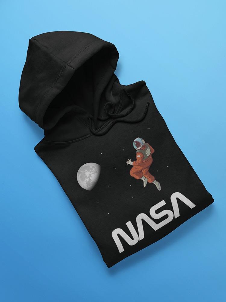 Nasa Astronaut Gazing Moon Hoodie or Sweatshirt -NASA Designs