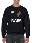 Nasa Astronaut Gazing Moon Hoodie or Sweatshirt -NASA Designs