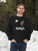 Nasa Astronaut Gazing Moon Hoodie or Sweatshirt -NASA Designs