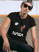 Nasa Astronaut Gazing Moon T-shirt -NASA Designs