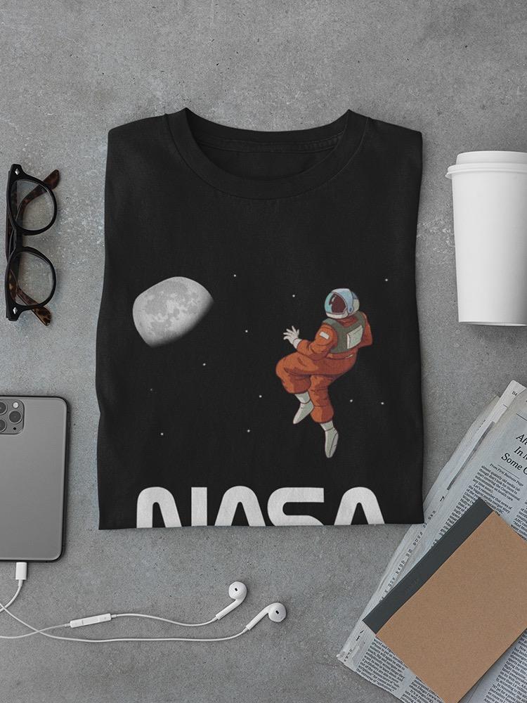 Nasa Astronaut Gazing Moon T-shirt -NASA Designs