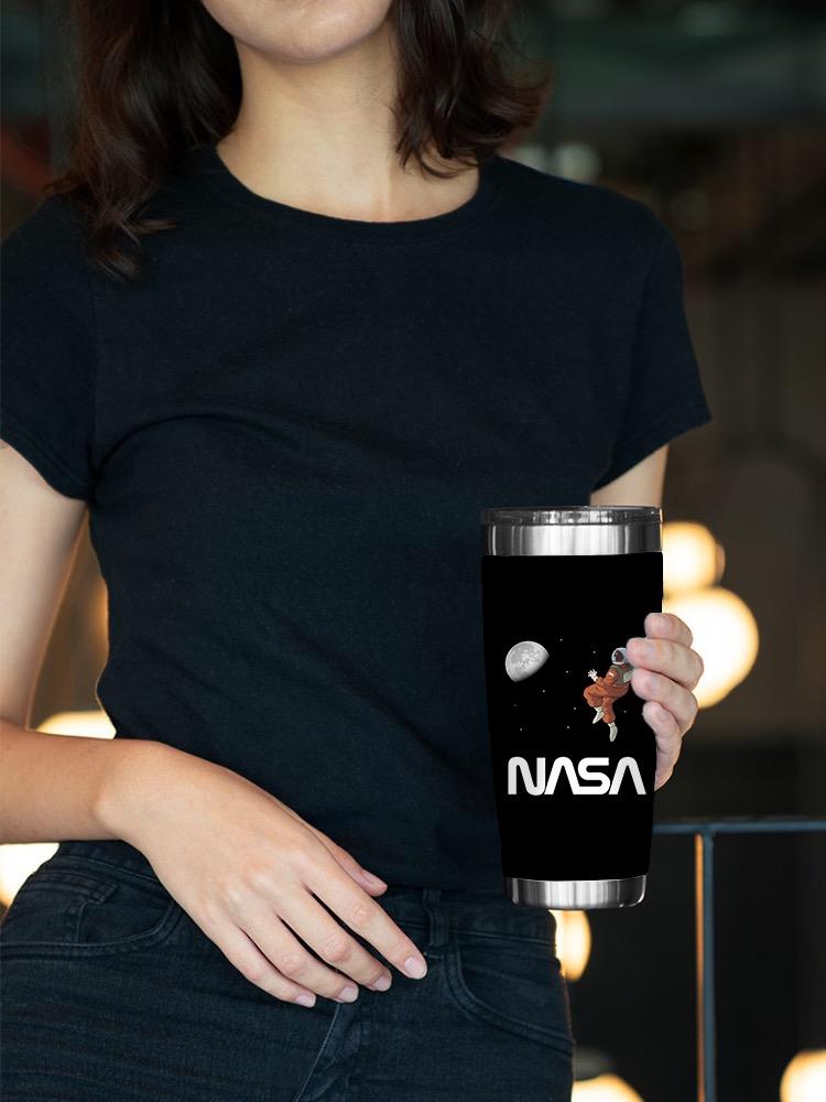 Nasa Astronaut Gazing Moon Tumbler -NASA Designs