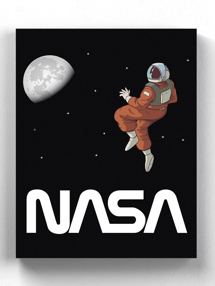 Nasa Astronaut Gazing Moon Wall Art -NASA Designs