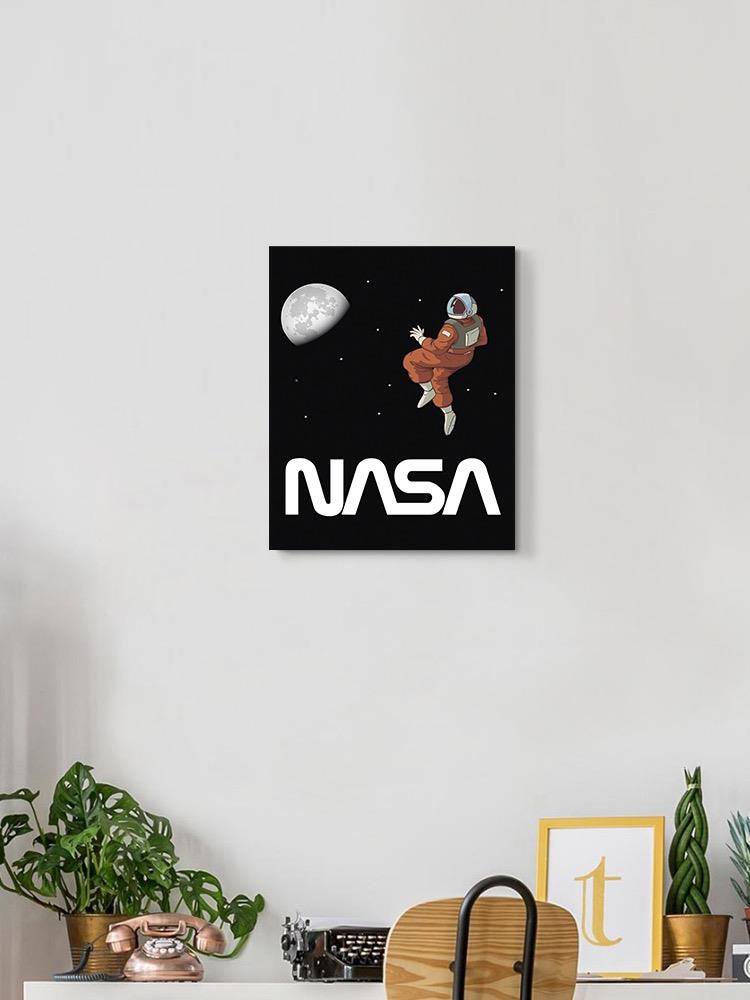 Nasa Astronaut Gazing Moon Wall Art -NASA Designs
