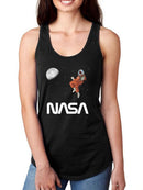 Nasa Astronaut Gazing Moon T-shirt -NASA Designs