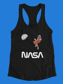 Nasa Astronaut Gazing Moon T-shirt -NASA Designs