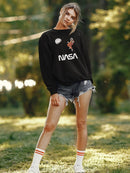 Nasa Astronaut Gazing Moon Hoodie or Sweatshirt -NASA Designs