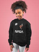 Nasa Astronaut Gazing Moon Hoodie -NASA Designs