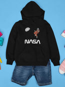 Nasa Astronaut Gazing Moon Hoodie -NASA Designs