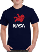 Nasa Astronaut Silhouette T-shirt -NASA Designs