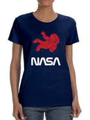 Nasa Astronaut Silhouette T-shirt -NASA Designs