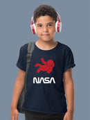 Nasa Astronaut Silhouette T-shirt -NASA Designs
