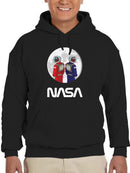 Nasa Astronaut Duo Over Moon Hoodie or Sweatshirt -NASA Designs