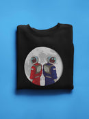 Nasa Astronaut Duo Over Moon Hoodie or Sweatshirt -NASA Designs