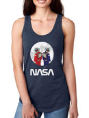 Nasa Astronaut Duo Over Moon T-shirt -NASA Designs