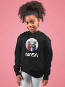 Nasa Astronaut Duo Over Moon Hoodie -NASA Designs