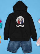 Nasa Astronaut Duo Over Moon Hoodie -NASA Designs