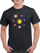 Nasa Watercolor Solar System T-shirt -NASA Designs