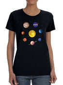 Nasa Watercolor Solar System T-shirt -NASA Designs