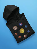 Nasa Watercolor Solar System Hoodie or Sweatshirt -NASA Designs