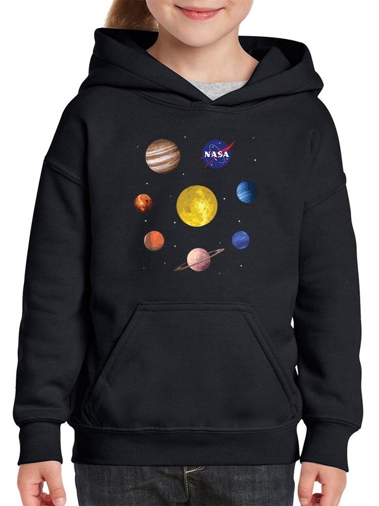 Nasa Watercolor Solar System Hoodie -NASA Designs
