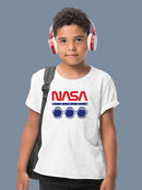 Nasa Space Helmets Banner T-shirt -NASA Designs