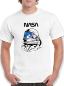 Nasa Spaceman Helmet Galaxy T-shirt -NASA Designs