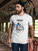Nasa Spaceman Helmet Galaxy T-shirt -NASA Designs