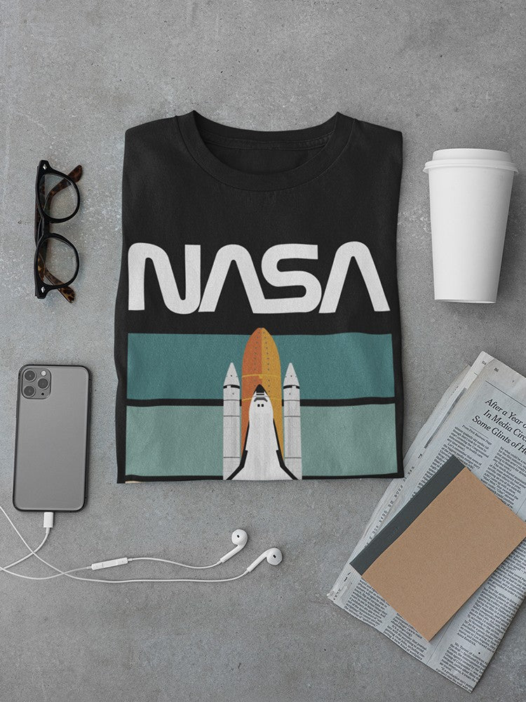 Nasa Space Shuttle Retro Color T-shirt -NASA Designs
