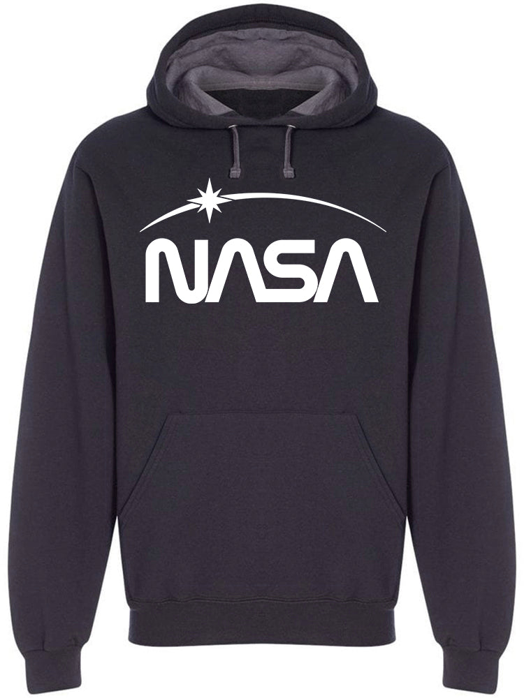 NASA Letters White Logo With Star Men's Hoodie